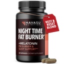 Notte tempo Fat Burner Capsule per Uomini e Donne - Appetite Suppressant per la perdita di peso con White Kidney Bean - 60 Conte - Metabolismo Booster con Melatonina per il sostegno al sonno - 2-Month di alimentazione