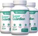 Integratore a base di erbe di Sugar Guardian | 525mg 30 capsule di polvere - 3 mesi di alimentazione | ingredienti vegetali - Non OGM - Made in USA - 3 Pack