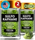 Integratore di broccoli organici Sprouts | Solforafano stabilizzato Bambini & Adulti | da Broccoli Florets & Seeds | Integratori organici di zolfo 240 pillole | 2 confezioni