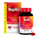 MegaRed Ultra Strength 1000mg Omega-3 Krill olio supplemento con EPA/DHA, Astaxantina e Phospholipids, No Fish Oil Aftertaste Supporta cuore, cervello, Joint and Eye Health, 60 Count Softgels.