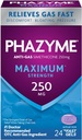 Phazyme Massima* Resistenza Anti-Gas 250 mg Rilievo di gas Simethicone per adulti, Gel Veloce Facilita rapidamente Bloating, Pressione & Discomfort, 24 Conte