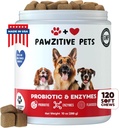 Probiotici, Cuciture Morbide - Enzimi - Salute Digestiva per Cani - Masticabili Probiotici per Salute Gut & Integratore di Supporto Immune - Supporto Digestivo