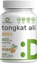 DAL SUPPLEMENTO Tongkat Ali Extract 300:1 400mg & Maca Root 400mg | 300 capsule, Ultra Strength Longjack (Eurycoma Longifolia) + Peru Maca – Non OGM, Integratore di erbe per la salute degli uomini, Prestazioni
