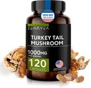 Turchia Tail Mushroom Capsule Immune System Support, Antiossidante e Proprietà Digestive - Mushrooms Supplement 1000mg - 120 Capsules - Equivalente a 15.000 mg di Organic Turkey Tail