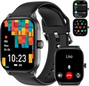 Smart Watch for Women Men(Answer/Make Call), Smartwatches with Heart Rate/SpO2/Sleep/Stress Monitor, IP68 Tracker di attività impermeabile per iPhone, 100+ Sports Fitness Watches (nero, 1.85")