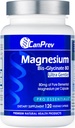 CanPrev Magnesio Biglycinate Chelated 80mg Ultra Gentle 120 V-Caps 120-Day Alimentazione - Supporta la funzione muscolare, Bone Forza & Relax, Pure Magnesium Bisglycinate Formula, Promuovi il comfort & Balance