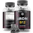 Vitamina B12 Gummies per le donne e gli uomini, 20 mg di ferro supplemento per gli adulti, Free Blood Builder per l'anemia, Vitamina B12 Gummies con ferro e naturale Blackberry Flavor, Vegan, Non-GMO, 30 giorni di alimentazione