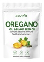 Origano Softgels, Olio di origano con olio di semi neri Promuove la salute e le proprietà immunitarie stagionali, capsule di olio di origano, non OGM, senza glutine, 300 capsule di softgel Integratore alimentare