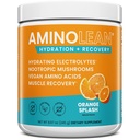 Bevanda di polvere e recupero dell'elettrolita dell'idratazione di AminoLean con minerali marini, funghi nootropici e aminoacidi vegani, BCAAs + EAA per la costruzione del muscolo di allenamento post, Splash arancione