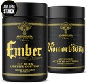Ambrosia Nomorbidity Advanced Appetite Control & Ember Thermogenic Fat Burner | Powerful Hunger Management, Appetite Support & Fat Burning System con KSM-66 Ashwagandha, Garcitrin, CapsiMaxTM, Africa