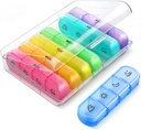Organizzatore di pillole settimanali 7 giorno 4 volte al giorno, ZIKEE Grande scatola di viaggio giornaliero per pillole, vitamine, oli di pesce, integratori (clear)