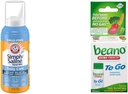 Arm & Hammer Simply Saline Nasal Spray 4.5oz & beano to Go Gas Relief Tablets 12 Conte