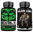 ONL Ultimate Men's Testosterone Booster Bundle - GORIL-X & Major Load Supplements | Aumentare la resistenza, Stamina e Energy | con Horny Goat Weed, Maca, Tongkat Ali, Tribulus | 120 capsule