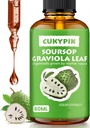 Supplementi minerali Soursop Graviola Leaf Extract Liquid Drop Plus Pure Botanical for Cell Support, Zzz & Antioxidant - Soursop Bitters Liquid, 2-4 Mese di alimentazione, 2 Fl Oz