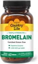 Country Life - Bromelain naturale, 500 mg, 60 compresse