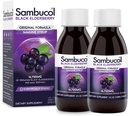 Sambucol Black Elderberry Syrup - Sambucus Elderberry Syrup, Black Elderberry Liquid, Supporto immunitario per bambini e adulti, Antiossidanti alti, Gluten Free - Formula originale, 4 Fl Oz, 2-Pack