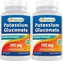 Migliore Naturals Potassium Gluconate 595 mg 250 compresse (250 conteggio (confezione di 2))