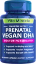 Integratori DHA Prenatali - Vegan 800mg DHA DPA Plant Based Omega 3 - Migliore per la mamma ottimale e la salute del bambino - Supporta il cervello del bambino e lo sviluppo dell'occhio Prenatale per le donne senza olio di pesce