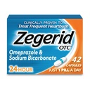 Zegerid OTC, Rilievo di bruciore di stomaco 24 ore, Medicina di riflusso acido e Antacid, Tratta frequenti bruciore di stomaco, Omeprazolo 20mg + Bicarbonato di sodio, Inibitore della pompa di protone (PPI), 42 capsule