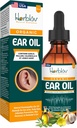 Olio per l'orecchio organico per le infezioni dell'orecchio - Eardrops naturale per la prevenzione delle infezioni, Rimozione dell'orecchio e della cera di Swimmer - Bambini, Adulti, Baby, Dog Earache Remedy - con Mullein, Aglio, Calendula, Made in USA