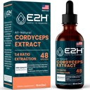 Cordyceps Mushroom Supplemento - Assorbimento più veloce che Cordyceps Mushroom capsule o polvere - Il nostro estratto di Cordyceps promuove l'energia e il supporto Stamina - Estratto di funghi - 2 Fl Oz da E2H