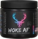 Woke Af Bucked Up polvere pre-allenamento, aumento di energia, Miami, 333 mg di caffeina, 20 porzioni