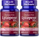 Puritan's Pride Lycopene, Supplemento per la salute della prostata e del cuore* 10 Mg Softgels, 100 conte (Pacchetto di 2)