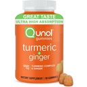 Qunol Turmeric and Ginger Gummies - Supporto congiunto Integratore con Ultra High Absorption, 90 Count Vegan and Gluten Free Gummies