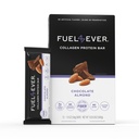 Carburante 4 Sempre Collagen Protein Bars | 14G Protein, Gluten Free, Dairy Free, Senza Stevia o Ingredienti Artificiali Aggiunto, Addolcito con miele | Chocolate Almond Flavor (Box of 12)