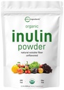 Micro Ingredienti Organic Inulin FOS Polvere di fibra, 2.2 lb | Prebiotico rapido per la salute di Intestinal & Colon | Fibra naturale per Smoothies & Drinks | Vegan Friendly