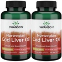 Swanson Cod olio di fegato 1250 Iu A/135 Iu D 250 Sgels (2 Confezione)