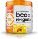 BCAA Re-Igniter Vegan Aminoacido Integratore con Astaxantina ed Electrolyte, miscela di idratazione con acqua di cocco, 9.84 oz (30 porzioni), Ananas Mango