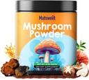 Mushroom Powder Supplement, 75 Servings 10 Mushrooms Blend for Coffee & Smoothies, 8 oz Mushrooms & Rhodiola Rosea con Lions Mane, Reishi, Chaga, Cordyceps for Energy, Memory, Immune