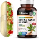 BIO KRAUTER Coreano Rosso Ginseng capsule - 1600 mg di resistenza - 100 conta - Coreano Panax Ginseng supplemento - Vegan Immune supplemento