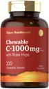 Carlyle Vitamin C Chewables | 1000mg | 100 compresse Natural Orange Flavor | Vegetariano, Non OGM & Gluten Supplemento gratuito | Nutrizioni Tahoe