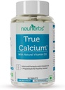 Tru Calcium 1000mg supplemento per uomini e donne con vitamina D3 e magnesio naturale per le ossa sane - 60 compresse vegane
