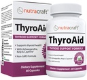 ThyroAid #1 Thyroid Support Supplemento | Natural Herbal Thyroid Formula con Iodine (Kelp), Ashwagandha, L-Tyrosine & More | Support Thyroid Health & Energy Levels | 60 Capsule