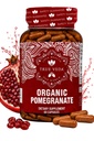 Integratore di estratto di melograno - Acido elargico, High Punicalagins | Supplemento di melograno organico certificato USDA | Miscela di frutta di melograno, semi e estratto di chiglia | 60 capsule di melograno vegano