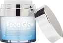 Crema di viso Glow Total 360 con acido lipoico alfa, DMAE, vitamina C Ester, acido ialuronico e arancione del sangue italiano