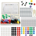 YOPAY 240 Pezzi Modello molecolare Kit, Chimica Organica e Inorganica Modello di struttura molecolare, 86 Atomi e 153 Link e 1 Short Link Remover Tool