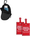 Neoprene Asthma Inhaler Holder Nero e 2 Pack Forniture mediche Inside Tag Bundle