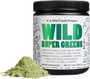 Bevanda giornaliera di succo di frutta con Probiotici e miscela di enzima digestivo - tutto alimentare Fonte, 46 Nutrienti piantati, Non OGM, Spirulina, Chlorella, Wheatgrass (30 Servings)