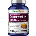 NusaPure Quercetin 1000mg - 200 Caps Veggie (Non OGM, Vegan, Vegetariano) Bioperine