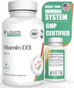 Vitamina D3 Supplemento - Vitamina D-5000 IU - Supporto Bones sano, denti, muscoli, cardiovascolare e funzione immunitaria - Dairy-Free, Soy-Free - 60 capsule