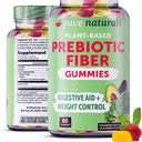 Yuve Prebiotic Fiber Gummies - Delicious - 3g Soluble Fiber Supplement - Supporta la salute e la regolarità digestiva - Vegan & Gluten-Free Fiber Gummies for Adults & Kids - Non-GMO & Low Sugar - 60 Count