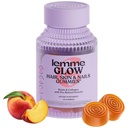 Lemme Glow Collagen Gummies per capelli spessi, unghie forti e pelle sana con Peptidi multi-colonna, biotina, minerali di trace, zinco, vitamine A, C & E, Latticini & Gluten Free, Peach Flavor, 60 ct.