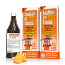 Emulsión de Escocia Cod Liver Oil Complex con Vitamine A, D, E, B1 - Natural Orange Flavor Integratore alimentare per Supporto Immune & Bone Salute - Essential Omega 3 Fish Oil - 6.5 oz (2-Pack)