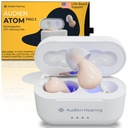 Audien Hearing ATOM PRO 2 Apparecchi acustici ricaricabili wireless OTC, Design Premium Comfort e quasi invisibili