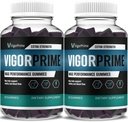 (2 Pack) Vigor Prime Performance Gummies Prime Vigor XL Gummy Supplement, Vigor Prime XL Massima Forza Avanzata Shilajit Sea Moss Fenugreek Gummies Global Energy Vitality Support (2 Mesi di Alimentazione)