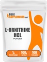 BulkSupplements.com L-Ornithine polvere di HCl - Supplemento di ornitina, supplemento di aminoacidi - Gluten Free, 1g per porzione, 100g (3,5 oz) (pacchetto di 1)